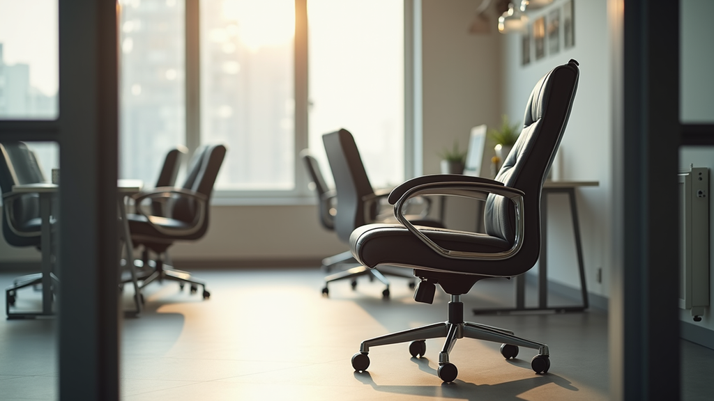 Vue de face d’un fauteuil de bureau ergonomique local